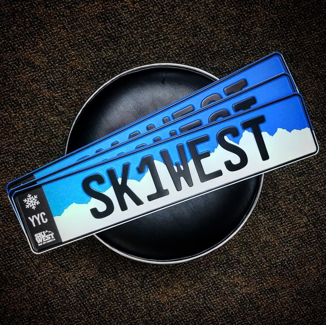 Ski West Euro License Plate A