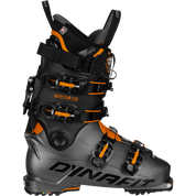 Lightweight Dynafit Tigard 110 hybrid touring boots, with Hoji Lock and a grey and orange shell