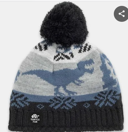 Turtle Fur Kids Nordic Dino Beanie