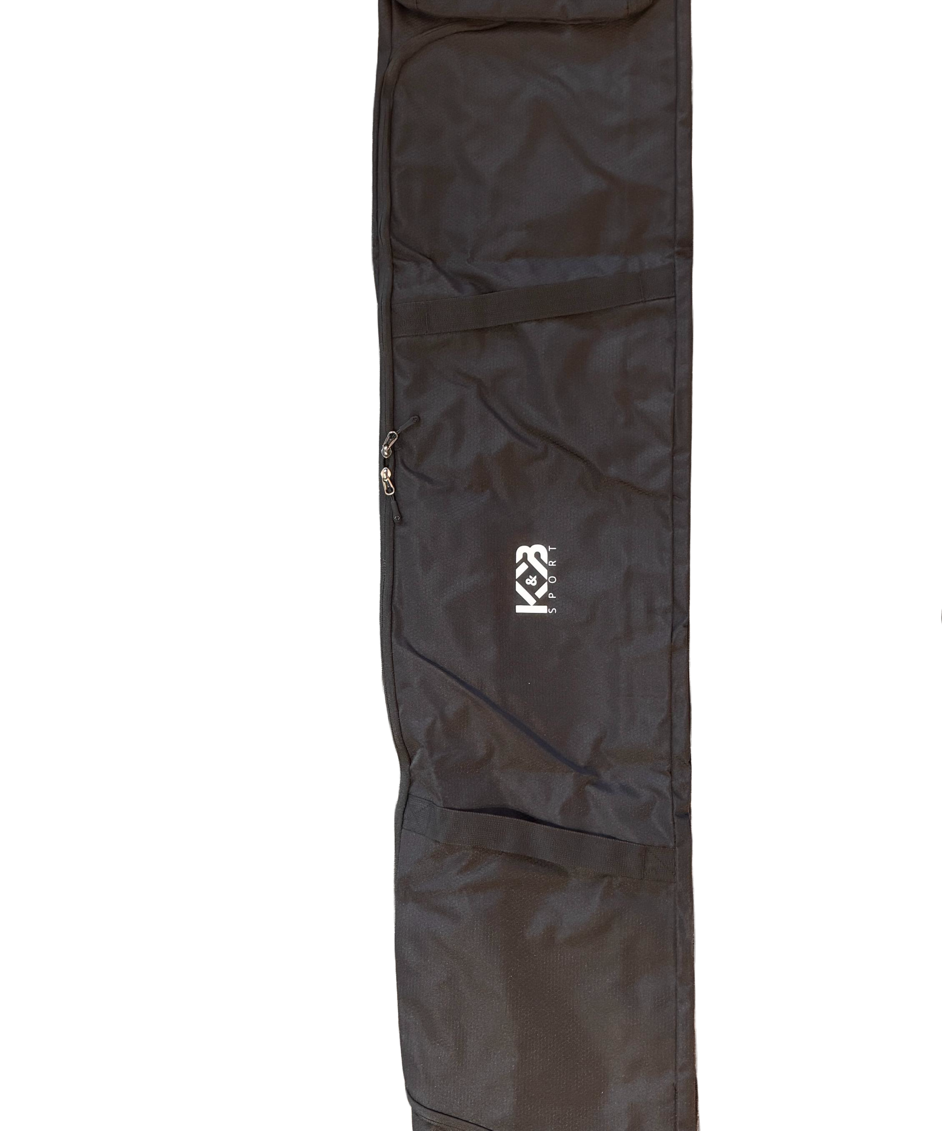 Black padded snowboard bag with carry handle