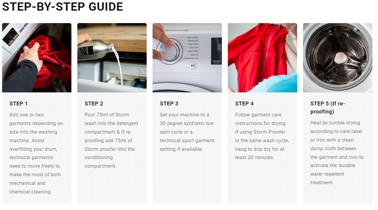 Storm Care Apparel Proofer