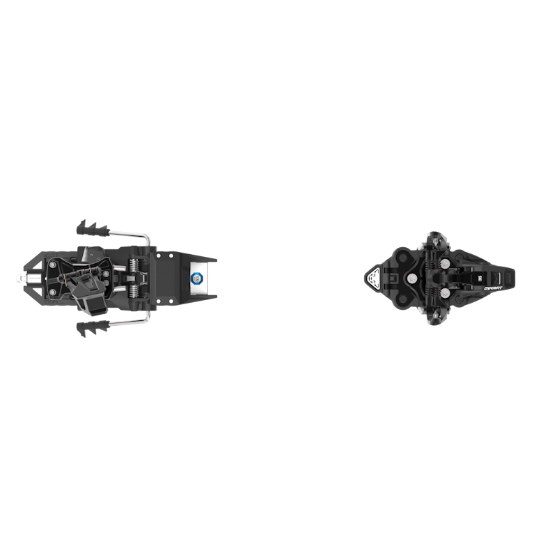 Top view of two heel risers and rotating toe piece of the Dynafit ST Rotation 10.